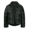 Brodeerattu logo-puffer-takki ”Black” 582998TFO061000