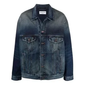 Brodeerattu logolla varustettu Denim-takki ”Blue” 671889TJW754021 Brodeerattu logolla varustettu Denim-takki ”Blue” 671889TJW754021