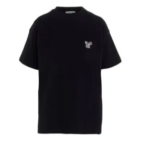 Brodeerattu lyhythihainen unisex-paita, musta 612965TIVD31000