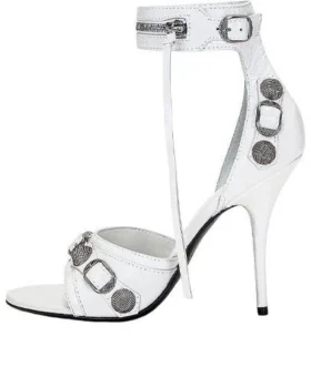 Cagole 110 mm -sandaalit ”White Arena Lambskin” 743057WAD4E9081