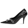 Cagole 90 mm -korkokengät ”Black Arena Lambskin” 714252WAD4E1081