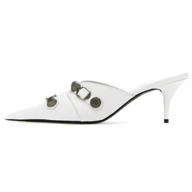 Cagole-pistokkaat ”White Lambskin” 714253WAD4E9081