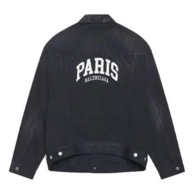 Cities Paris Oversized-denim takki ”Washed Black White” 690198TBP479034