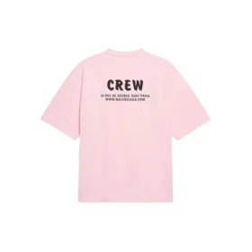 Crew-logopainettu lyhythihainen paita, vaaleanpunainen/punainen 620941TIVG91900