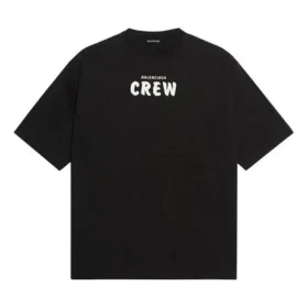 Crew-painatus, väljä, lyhythihainen, musta 620941TIV741070