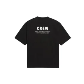Crew-painatus, väljä, lyhythihainen, musta 620941TIV741070