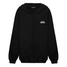 Crew-paita, aakkoset painettu, vetoketju, unisex, musta 620974TIV751070