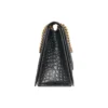 Crush Crocodile -keskikokoinen ketjulaukku ”Black” 716393210IX1000