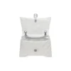 Crush keskikokoinen ketjulaukku, tikattu ”Optic White” 716393210J09001