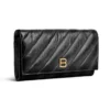 Crush-ketjullinen tikattu lompakko ”Black” 781723210J11000
