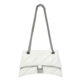 Crush-pieni ketjulaukku, tikattu, ”Optic White” 716351210J09001