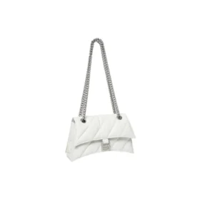 Crush-pieni ketjulaukku, tikattu, ”Optic White” 716351210J09001