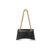 Crush Small Chain Bag, krokotiilikuviolla ”Black” 716351210IX1000