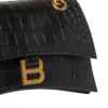 Crush Small Chain Bag, krokotiilikuviolla ”Black” 716351210IX1000
