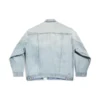 Denim-kokoinen tarra-takki ”Blue” 767947TDW144016