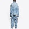 Denim-takki, jossa on koko pinnan kattava kirjoituslogo, ”Vaaleansininen Valkoinen” 681690TJW904200