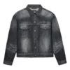 Denim-takki, takana logo, väljä istuvuus, ”Fake Wash Black” 620728TIW435720