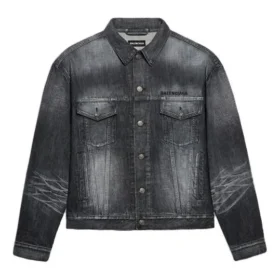 Denim-takki, takana logo, väljä istuvuus, ”Fake Wash Black” 620728TIW435720 Denim-takki, takana logo, väljä istuvuus, ”Fake Wash Black” 620728TIW435720