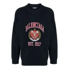 Est. 1917 College Logo -pyöreäkaulainen villapaita ”Black” 675267T32171000 Est. 1917 College Logo -pyöreäkaulainen villapaita ”Black” 675267T32171000