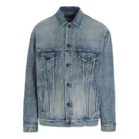 Est. 1917 -yliopiston logopainettu Denim-takit, Large-mitoitus, ”Washed Light Blue” 675207TJW795620 Est. 1917 -yliopiston logopainettu Denim-takit, Large-mitoitus, ”Washed Light Blue” 675207TJW795620