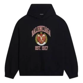 Est. 1917 -yliopiston logopainettu huppari, leveä istuvuus ”Musta” 674986TLV901076 Est. 1917 -yliopiston logopainettu huppari, leveä istuvuus ”Musta” 674986TLV901076