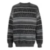 Fair Isle -pyöreäkaulainen villapaita ”Grey” 675280T16121240