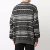 Fair Isle -pyöreäkaulainen villapaita ”Grey” 675280T16121240
