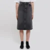 FW21 A-linjainen hame ”Washed Grey Denim” 646913TBP477767