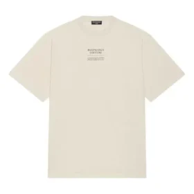FW21 Couture -malliston suorakulmainen, aakkosilla painettu pyöreäkaulainen lyhythihainen pusero, beige, 651795TJV900905 FW21 Couture -malliston suorakulmainen, aakkosilla painettu pyöreäkaulainen lyhythihainen pusero, beige, 651795TJV900905
