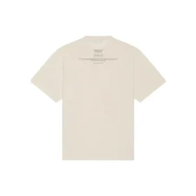 FW21 Couture -malliston suorakulmainen, aakkosilla painettu pyöreäkaulainen lyhythihainen pusero, beige, 651795TJV900905 FW21 Couture -malliston suorakulmainen, aakkosilla painettu pyöreäkaulainen lyhythihainen pusero, beige, 651795TJV900905