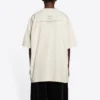 FW21 Couture -malliston suorakulmainen, aakkosilla painettu pyöreäkaulainen lyhythihainen pusero, beige, 651795TJV900905