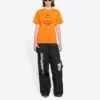 FW21 joustava slim fit -paita, lyhythihainen, oranssi 661705TKVH57513