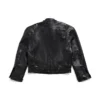 FW23 dekonstruoitu vetoketjullinen takki ”Black Soft Buffalo Skin” 768749TMS031000