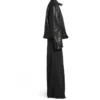 FW23 dekonstruoitu vetoketjullinen takki ”Black Soft Buffalo Skin” 768749TMS031000
