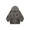 Gaffer Heavy Washed -vetoketjuhuppari, kapea istuvuus, ”Grey” 720424TNVK51227