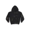 Gaffer Heavy Washed -vetoketjuhuppari, kapea istuvuus, ”Grey” 720424TNVK51227
