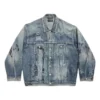 Graffiti Oversized -takki ”Light Blue” 745048TNW014012