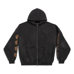 Heavy Metal -vetoketjuhuppari, oversized-malli ”Black Faded” 744444TOVD91055 Heavy Metal -vetoketjuhuppari, oversized-malli ”Black Faded” 744444TOVD91055