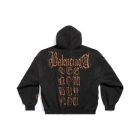 Heavy Metal -vetoketjuhuppari, oversized-malli ”Black Faded” 744444TOVD91055 Heavy Metal -vetoketjuhuppari, oversized-malli ”Black Faded” 744444TOVD91055