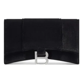 Hourglass Velvet Jersey -lompakko ketjulla ”Black” 6560502AAPT1000