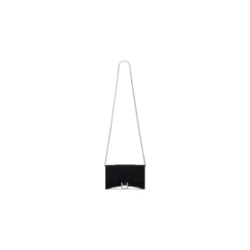 Hourglass Velvet Jersey -lompakko ketjulla ”Black” 6560502AAPT1000