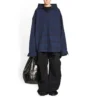 Huppullinen ruudullinen ylipaitapusero ”Blue Navy” 720109TNM354202