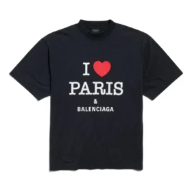 I Love Paris & Balenciaga -T-paidat, medium-mitoitus, ”Black Faded” 764235TRVU91041 I Love Paris & Balenciaga -T-paidat, medium-mitoitus, ”Black Faded” 764235TRVU91041