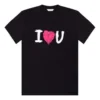 I Love U -painatus, lyhythihainen, musta 612965TJVL51070