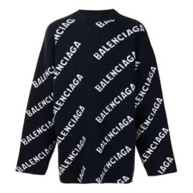 Intarsia-neulepusero logolla ”Musta” 623283T15674177