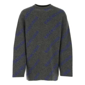 Intarsia-neulepusero logolla ”Tummanharmaa” 623283T15671035