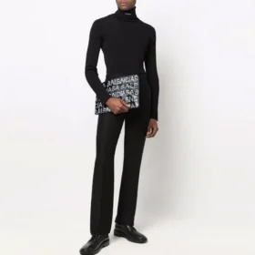 Istuva turtleneck-villapaita ”Black” 682003T51751000