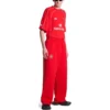 Jalkapallo-baggy-verkkarihousut ”Red White” 777708TPVW36643