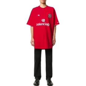 Jalkapallo-T-paidat, oversized-malli, ”Red White” 641658TJV516540 Jalkapallo-T-paidat, oversized-malli, ”Red White” 641658TJV516540