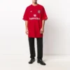 Jalkapallo-T-paidat, oversized-malli ”Red White” 641666TJV056540